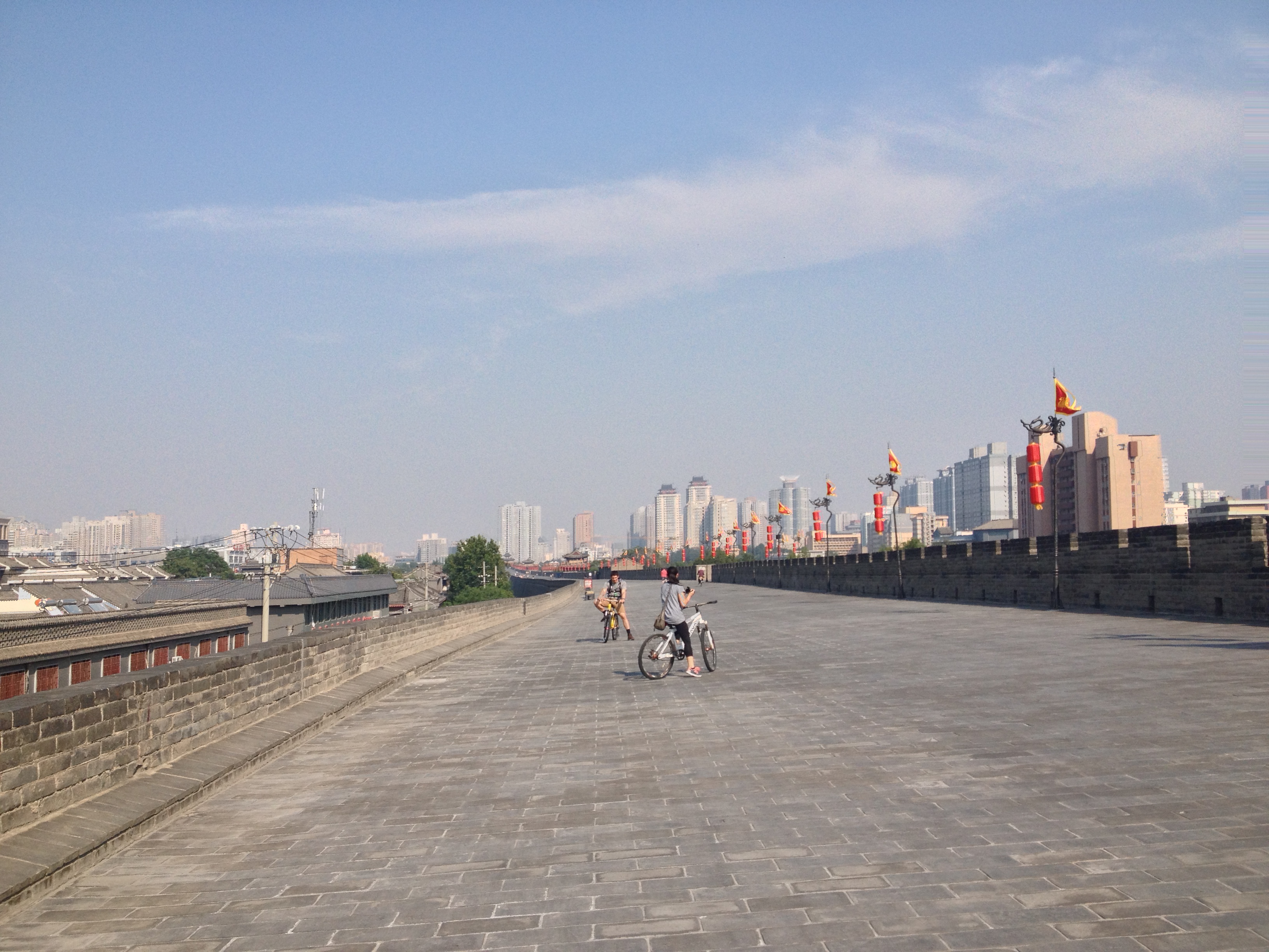 Riding bikes around the city wall